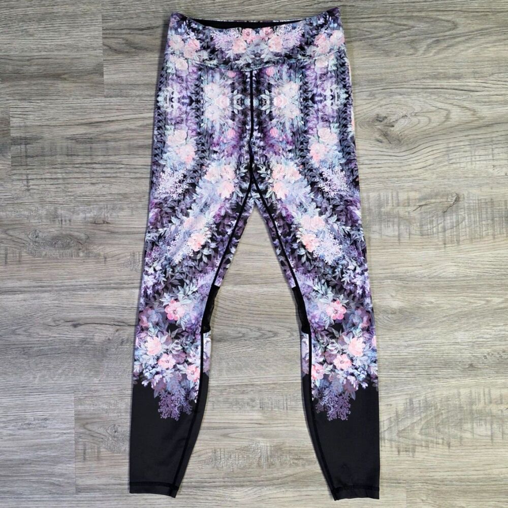 Alala Floral Athletic Leggings Small S High Rise Excellent Condition Bloom Chic - Picture 2 of 9